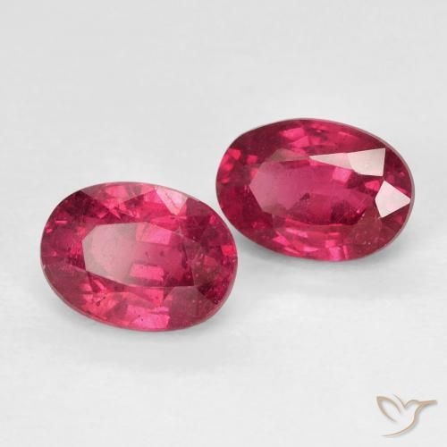 2.72 ct natürliche Tiefes rötliches Rosa Rubin-Edelsteine, Oval, VS