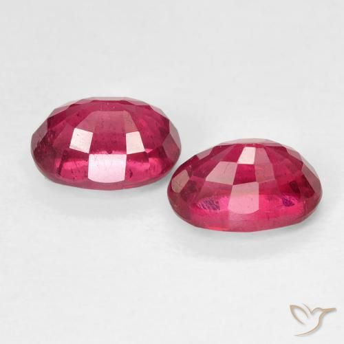 2.72 ct natürliche Tiefes rötliches Rosa Rubin-Edelsteine, Oval, VS