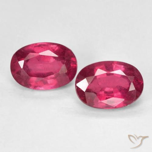 2.44ctw Natürlicher Tiefes rötliches Rosa Rubin, Oval, VS