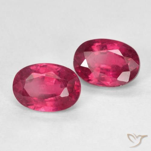 2.44 ct natürliche Tiefes rötliches Rosa Rubin-Edelsteine, Oval, VS