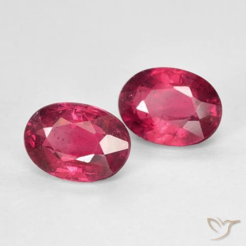 2.51 ct natürliche Medium Dark-Red Rubin-Edelsteine, Oval, VS
