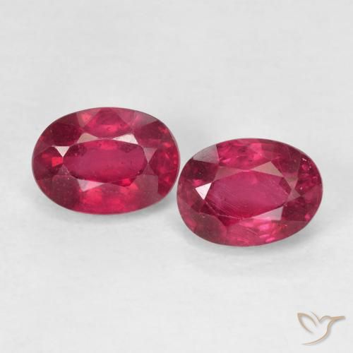 2.76ctw Natürlicher Tiefes rötliches Rosa Rubin, Oval, VS