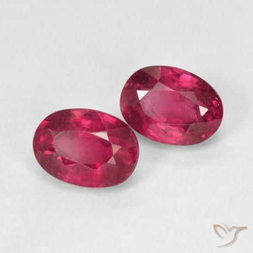 2.76 ct natürliche Tiefes rötliches Rosa Rubin-Edelsteine, Oval, VS