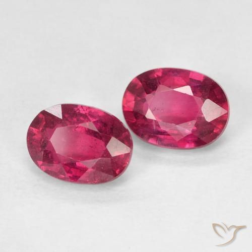 2.37 ct natürliche Tiefes rötliches Rosa Rubin-Edelsteine, Oval, VS
