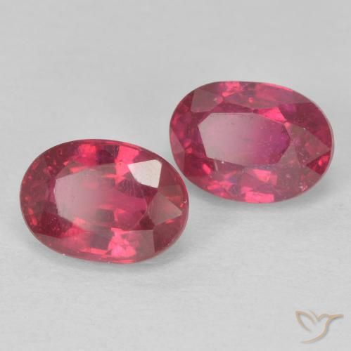 2.54 ct natürliche Hellrot Rubin-Edelsteine, Oval, VS