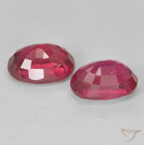 2.54 ct natürliche Hellrot Rubin-Edelsteine, Oval, VS