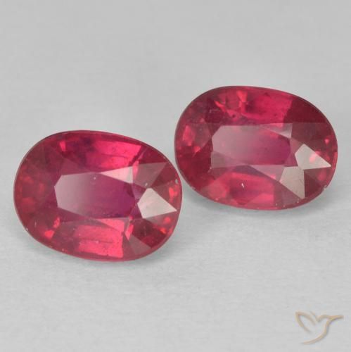 2.68 ct natürliche Medium Dark-Red Rubin-Edelsteine, Oval, VS