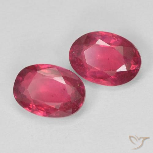 2.05 ct natürliche Tiefes rötliches Rosa Rubin-Edelsteine, Oval, VS