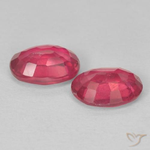 2.05 ct natürliche Tiefes rötliches Rosa Rubin-Edelsteine, Oval, VS