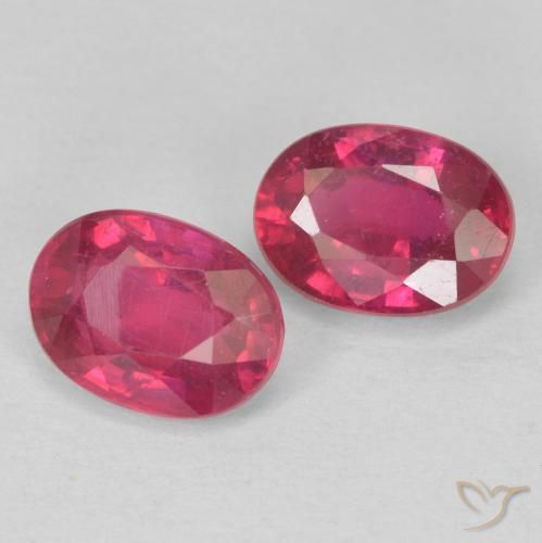 2.12 ct natürliche Hellrot Rubin-Edelsteine, Oval, VS