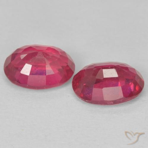 2.12 ct natürliche Hellrot Rubin-Edelsteine, Oval, VS