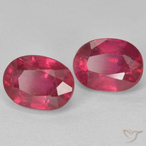 2.64 ct natürliche Hellrot Rubin-Edelsteine, Oval, VS