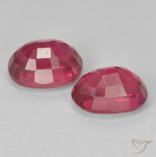 2.64 ct natürliche Hellrot Rubin-Edelsteine, Oval, VS