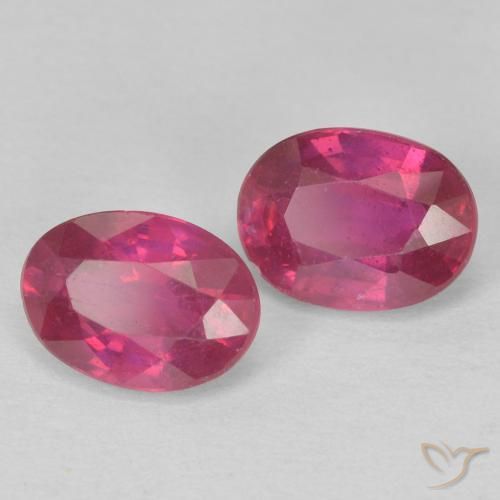 2.15 ct natürliche Hellrot Rubin-Edelsteine, Oval, VS