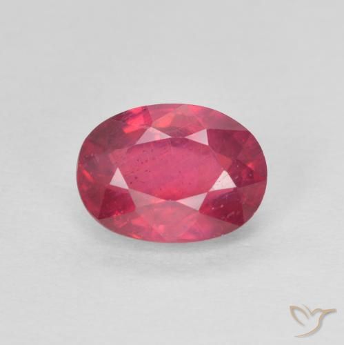 1.33ct Natürlicher rötlich-rosa Rubin, Oval, VS
