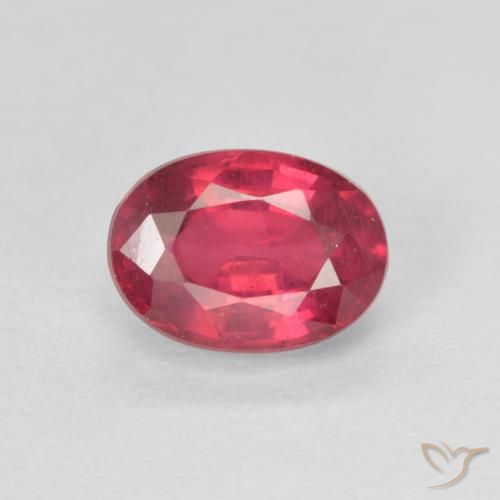 1.45ct Natürlicher rötlich-rosa Rubin, Oval, VS
