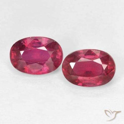 2.56ctw Natürlicher Medium Dark-Red Rubin, Oval, VS