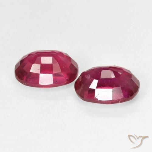 2.56 ct natürliche Medium Dark-Red Rubin-Edelsteine, Oval, VS