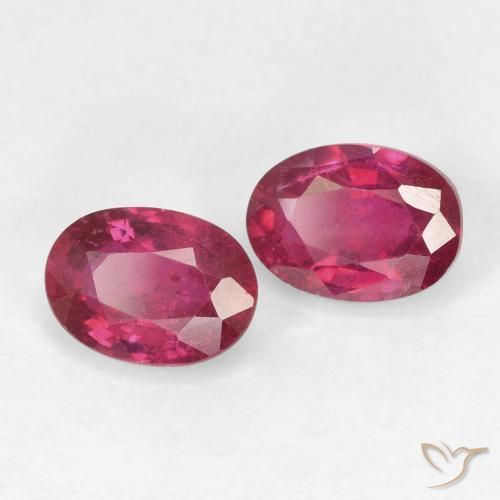 2.16 ct natürliche Hellrot Rubin-Edelsteine, Oval, VS