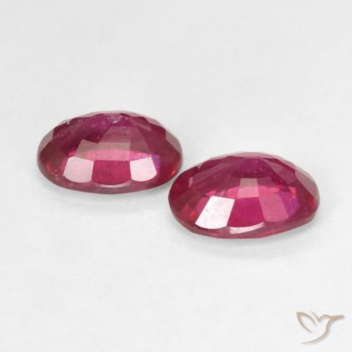 2.16 ct natürliche Hellrot Rubin-Edelsteine, Oval, VS