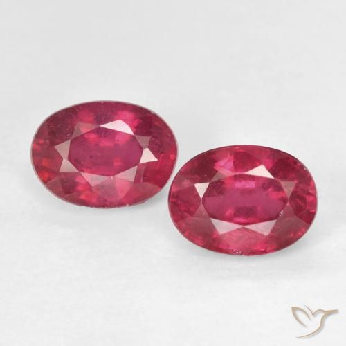 2.57ctw Natürlicher Medium Dark-Red Rubin, Oval, VS