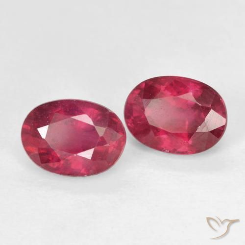2.57 ct natürliche Medium Dark-Red Rubin-Edelsteine, Oval, VS