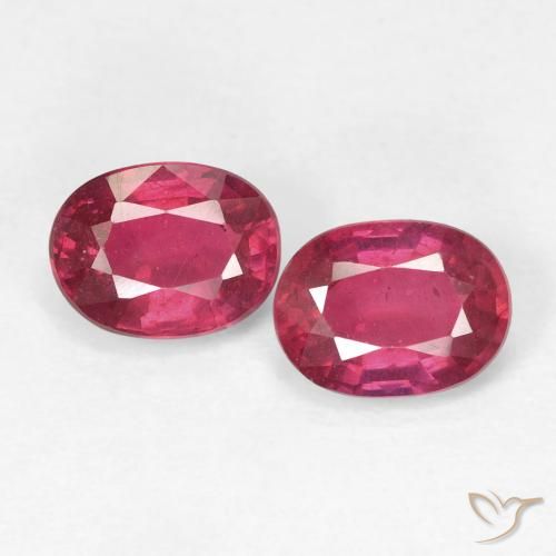 2.06ctw Natürlicher Tiefes rötliches Rosa Rubin, Oval, VS