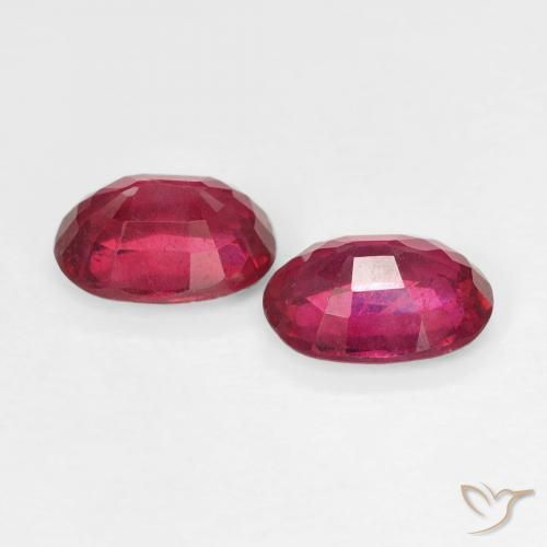 2.06 ct natürliche Tiefes rötliches Rosa Rubin-Edelsteine, Oval, VS