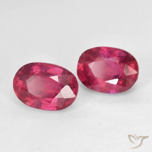 2.51 ct natürliche Medium Dark-Red Rubin-Edelsteine, Oval, VS