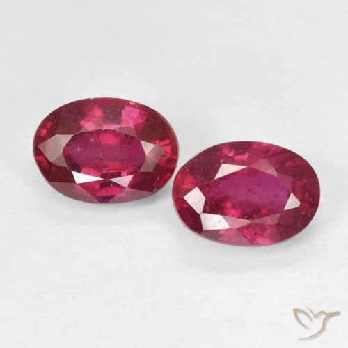 2.22ctw Natürlicher rötlich-rosa Rubin, Oval, VS, Photo A