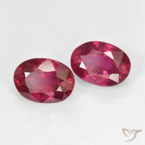 2.22 ct natürliche rötlich-rosa Rubin-Edelsteine, Oval, VS