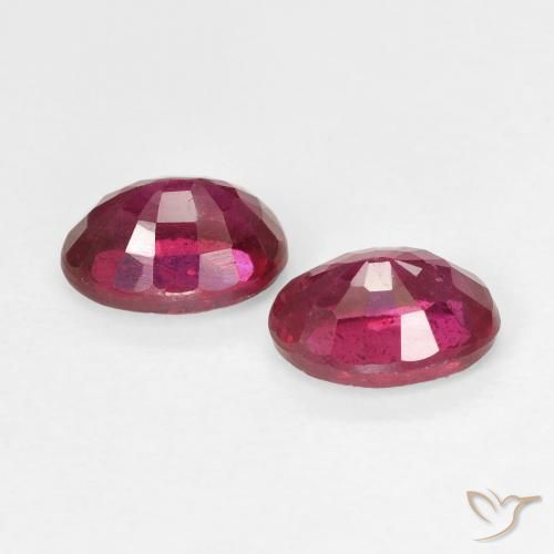2.22 ct natürliche rötlich-rosa Rubin-Edelsteine, Oval, VS