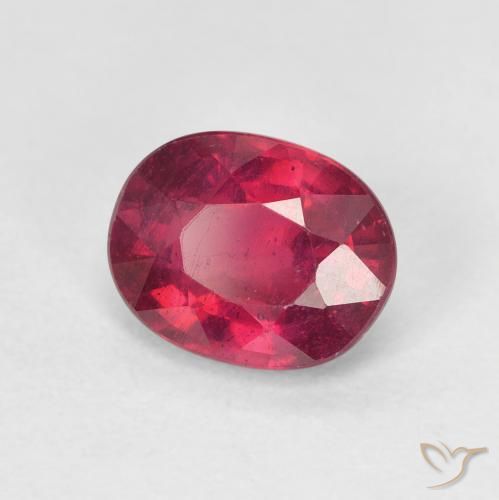 9,17 ctw natürlicher Tiefes rötliches Rosa Rubin, Oval, VS