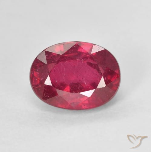 2.12ct Natürlicher Medium Dark-Red Rubin, Oval, VS