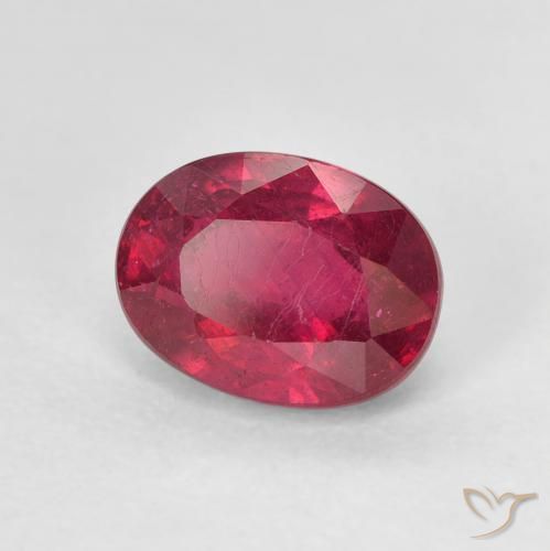 9,17 ctw natürlicher Medium Dark-Red Rubin, Oval, VS