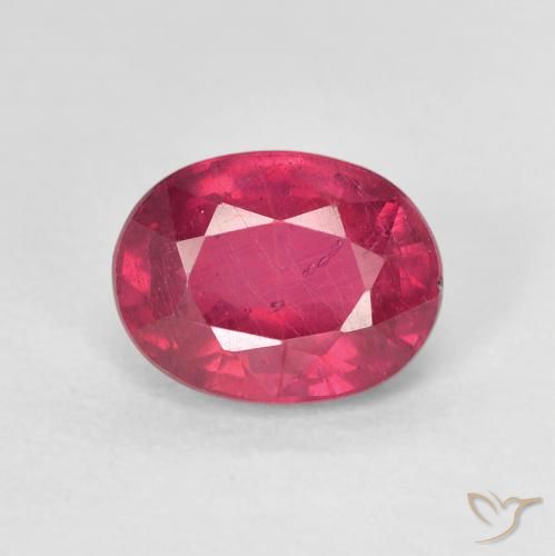 1.95ct Natürlicher Rosaig-rot Rubin, Oval, VS