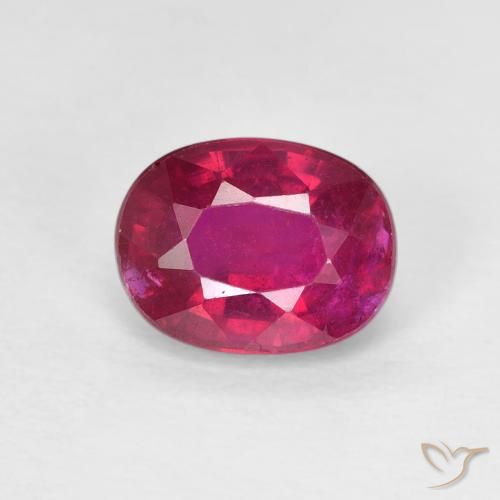 1.90ct Natürlicher Hellrot Rubin, Oval, VS