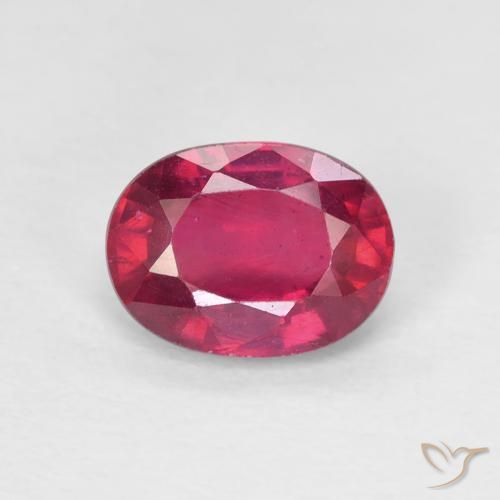 1.78ct Natürlicher Rosaig-rot Rubin, Oval, VS