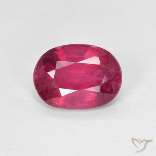 1.58ct Natürlicher Tiefes rötliches Rosa Rubin, Oval, VS