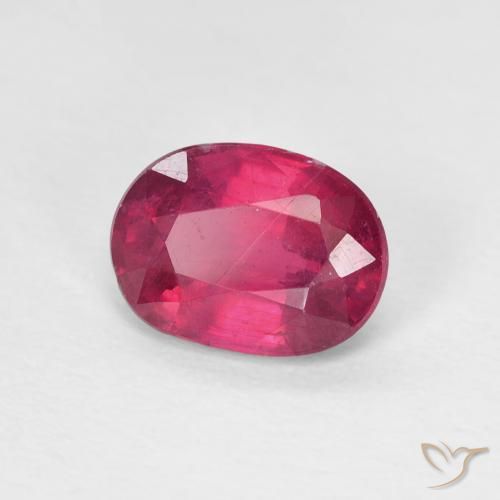9,17 ctw natürlicher Tiefes rötliches Rosa Rubin, Oval, VS