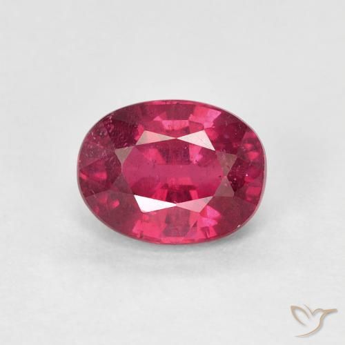 1.81ct Natürlicher Medium Dark-Red Rubin, Oval, VS