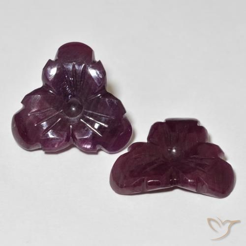 19.71 ct natürliche Mahagonirot Rubin-Edelsteine, Blumen-Schliff, Lichtundurchlässig