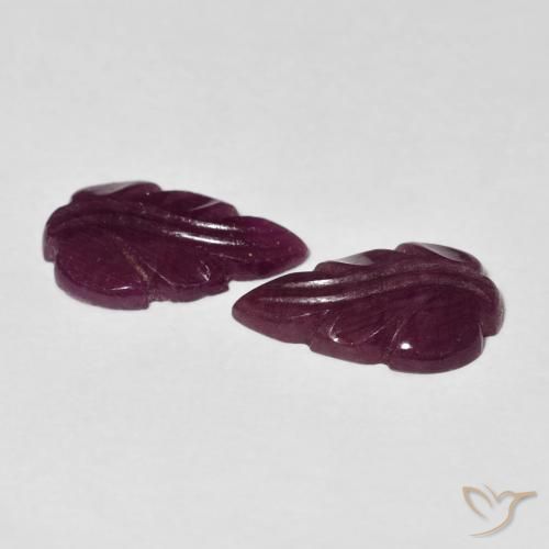 3.95 ct natürliche Medium Dark-Purple Rubin-Edelsteine, Fantasie, Lichtundurchlässig