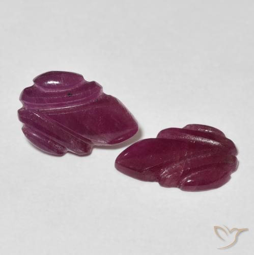 3.20 ct natürliche Medium Dark-Purple Rubin-Edelsteine, Fantasie, Lichtundurchlässig