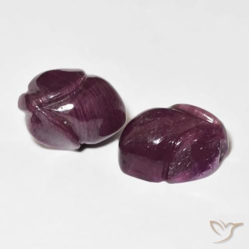 19.48 ct natürliche dunkelrot Rubin-Edelsteine, Blumen-Schliff, Lichtundurchlässig