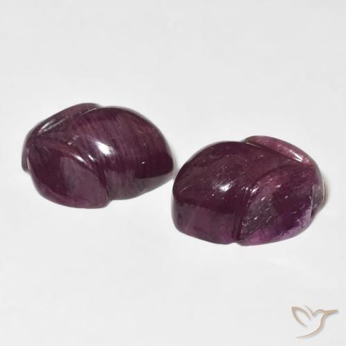 19.48 ct natürliche dunkelrot Rubin-Edelsteine, Blumen-Schliff, Lichtundurchlässig