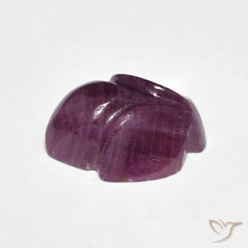 9,17 ctw natürlicher Medium Dark-Purple Rubin, Blumen-Schliff, Lichtundurchlässig