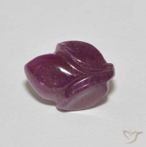 3.10ct Natürlicher Lila-rot Rubin, Blumen-Schliff, Lichtundurchlässig