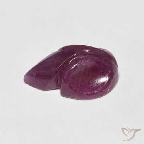 9,17 ctw natürlicher Weinrot Rubin, Blumen-Schliff, Lichtundurchlässig