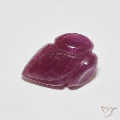2.30ct Natürlicher tiefrot Rubin, Blumen-Schliff, Lichtundurchlässig